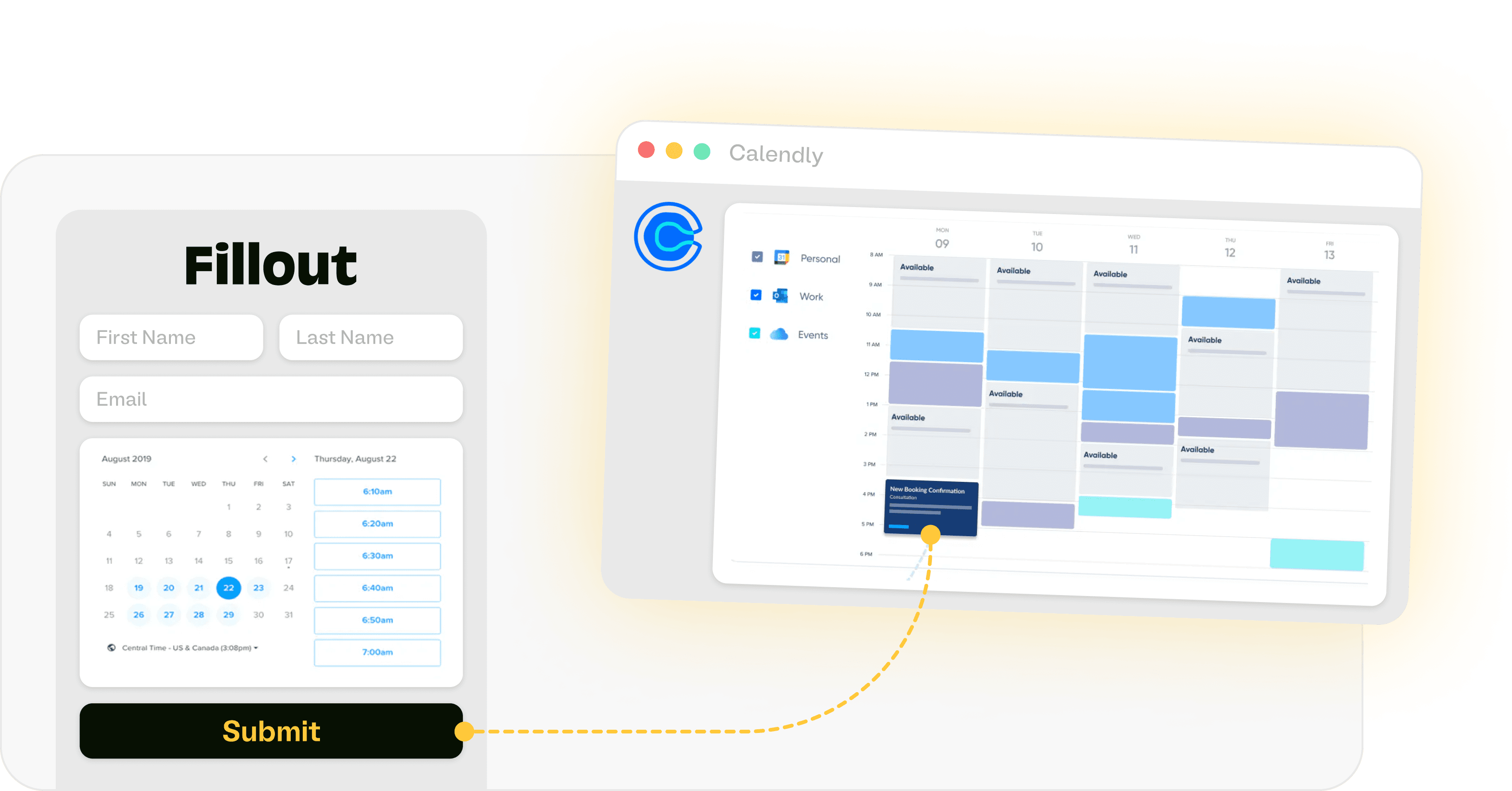 Calendly form graphic