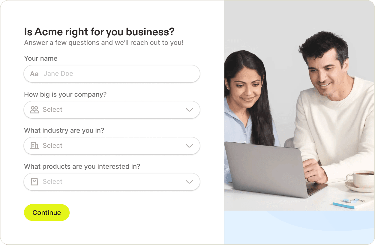 Form branding example