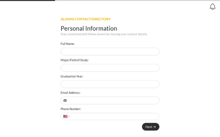 Alumni Contact Directory Form Template template image