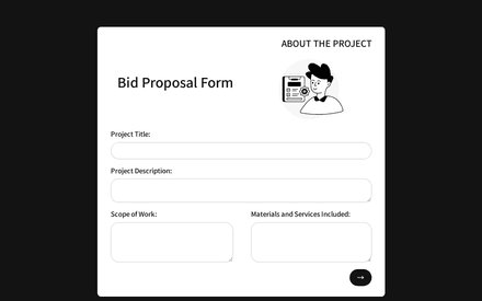 Bid Proposal Form template image