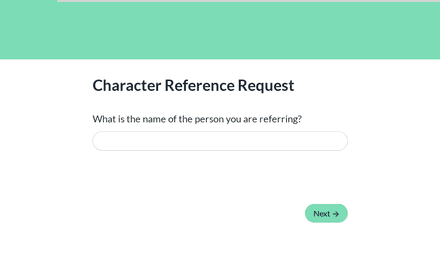 Formulaire de demande de référence de personnage template image