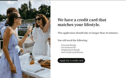 Formulaire de demande de carte de crédit template image