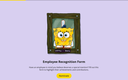 Formulario de reconocimiento de empleados template image
