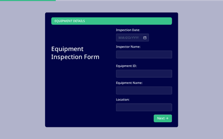 Equipment Inspection Form template image