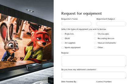 Equipment Request Form template image