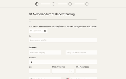 Memorandum of Understanding (MOU) Form  template image