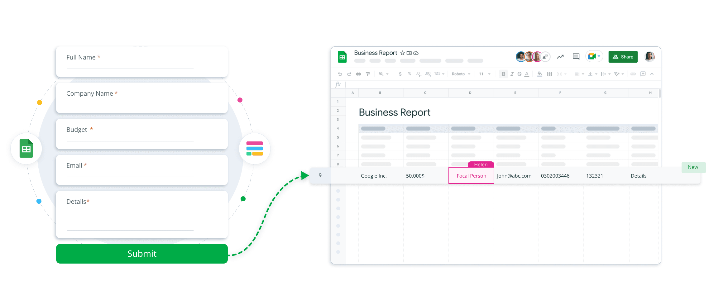 Excel Online form graphic