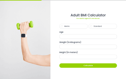 Adult BMI Calculator template image