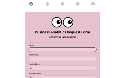 Business Analytics Request Form template image