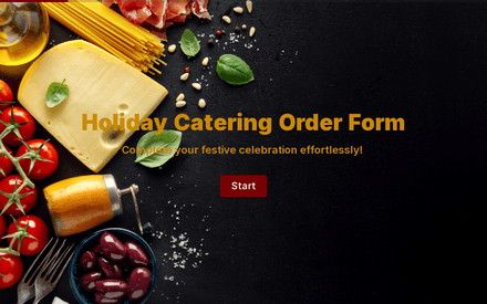 Holiday Catering Order Form template image