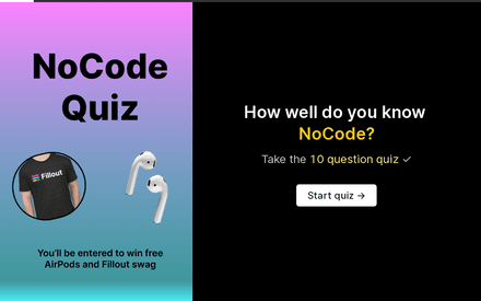 NoCode Quiz template image