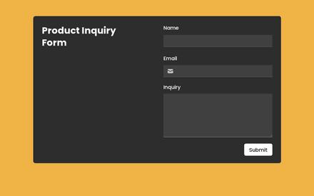 Product Inquiry Form template image